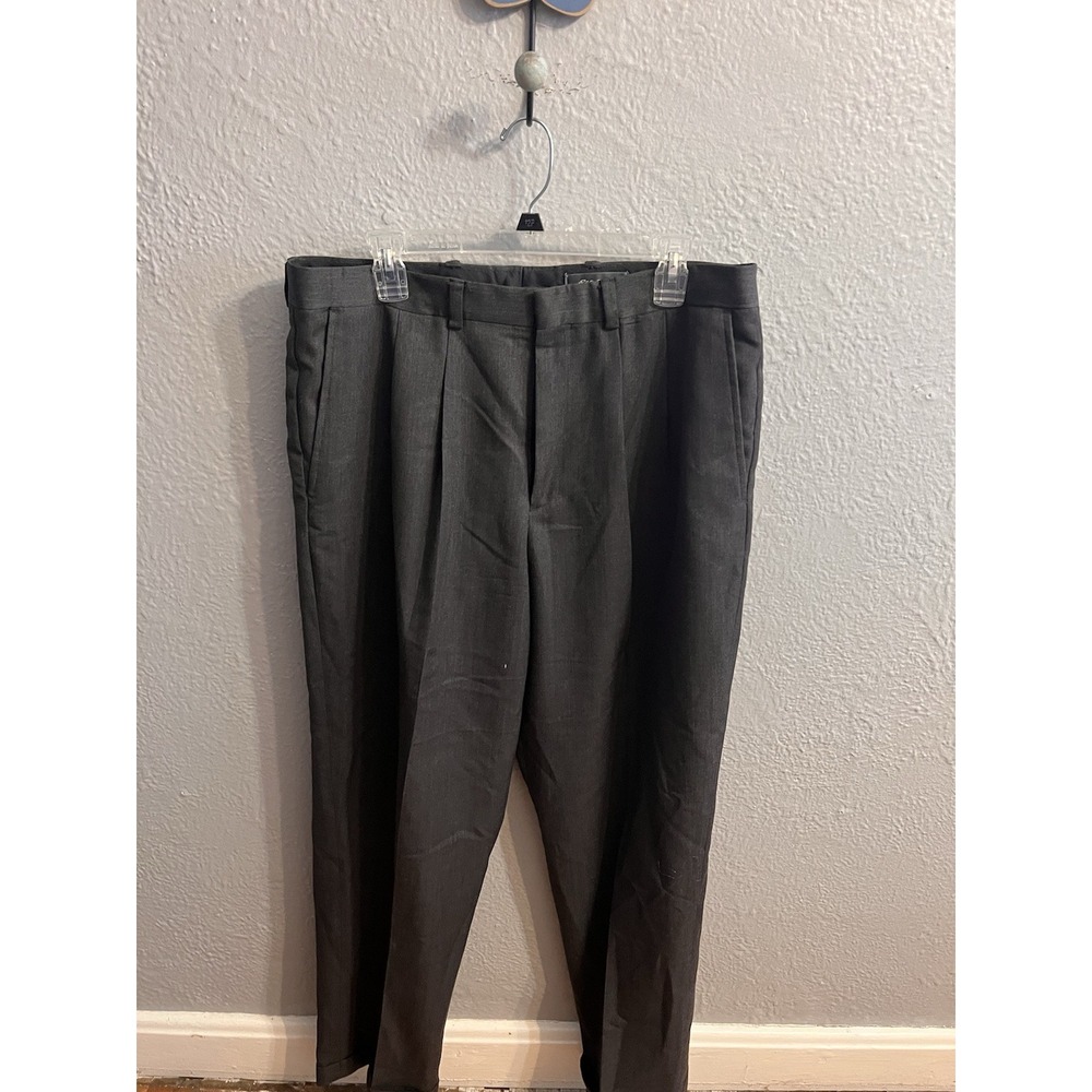 Vintage Eddie Bauer Pants Mens 36 Inseam 31 Inches Charcoal Gray Pleated Wool